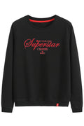 Women Letter Pattern Easy Round Neck Long Sleeve Sweatshirt