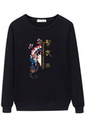Women Beautiful Printed Style Round Neck Warm Sweatshirt