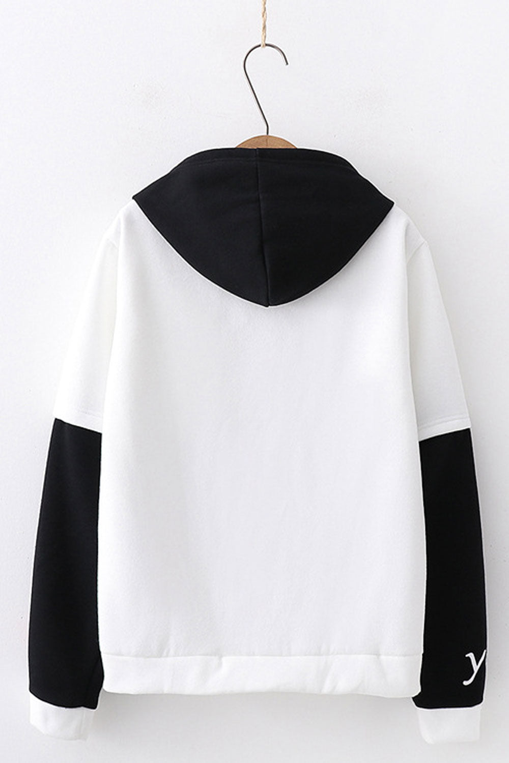 Women Comfortable Long Sleeve Ribbed Cuff Cozy Printed Style Hoodie