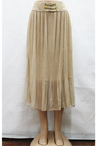 Women Superb Light Weighted Solid Pattern Thin & Soft Summer High Waist Casual Skirt
