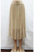 Women Superb Light Weighted Solid Pattern Thin & Soft Summer High Waist Casual Skirt