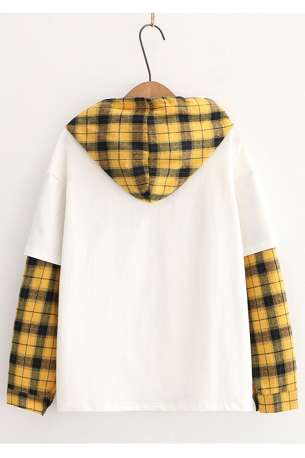 Women Plaid Pattern Long Sleeve Comfy Winter Hoodie