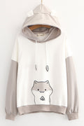 Women Long Sleeve Loose Styled Casual Warm Hoodie