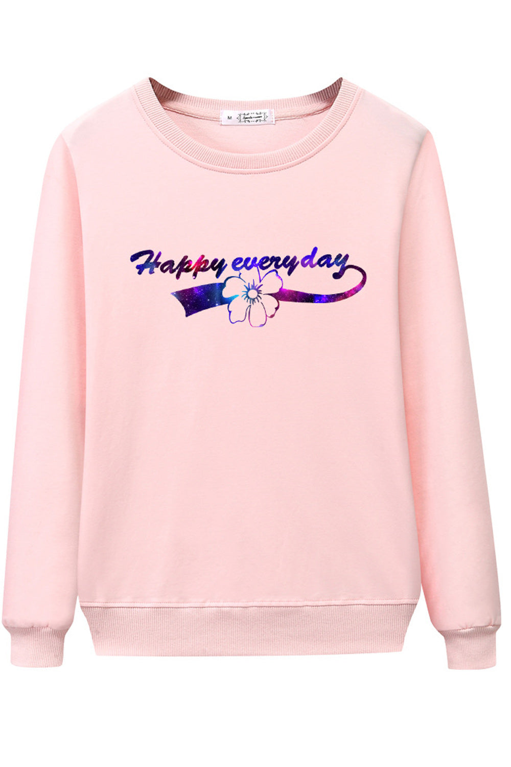 Women Lovely Printed Style Warm Round Neck Breathable Sweatshirt