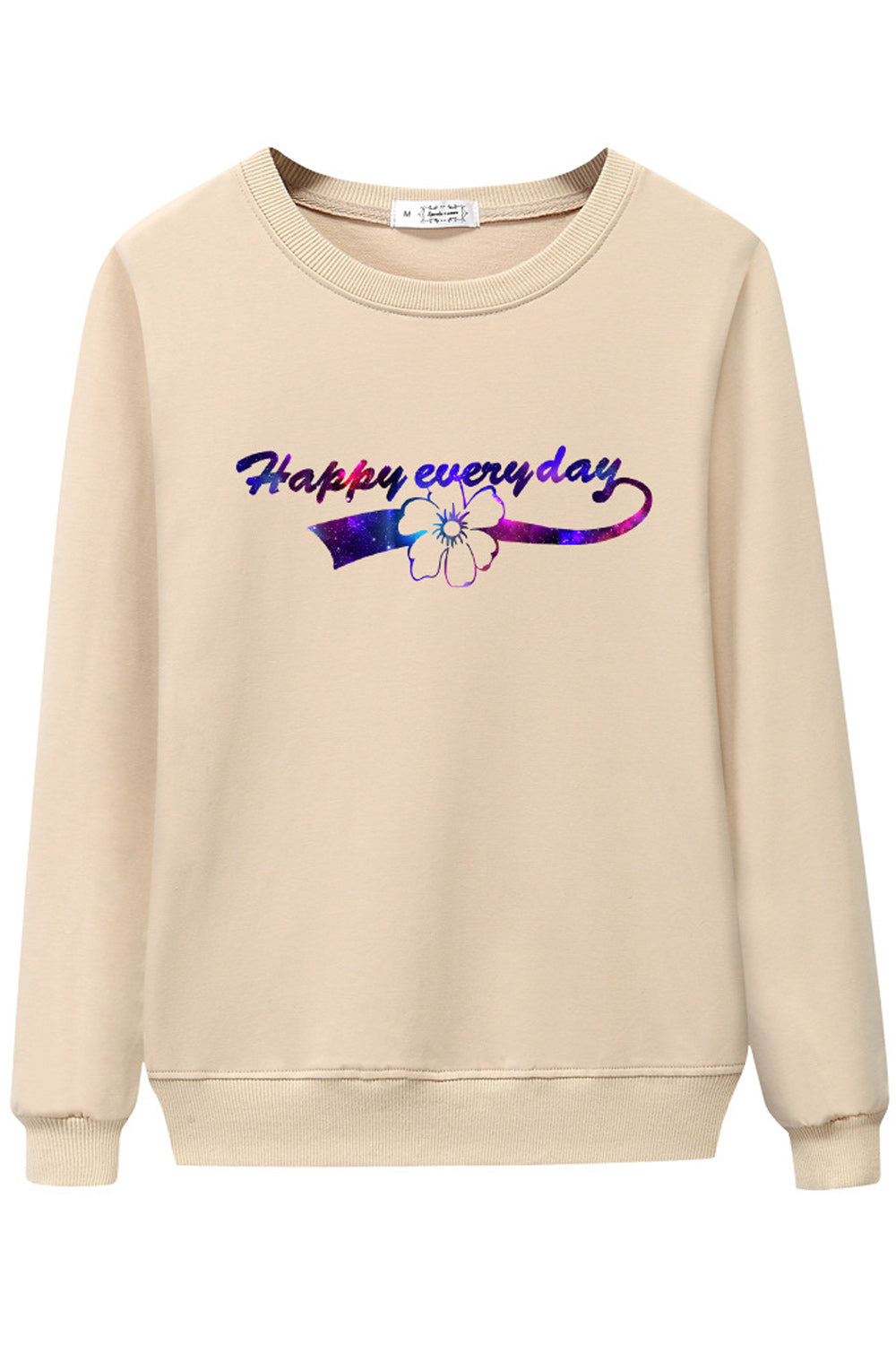 Women Lovely Printed Style Warm Round Neck Breathable Sweatshirt