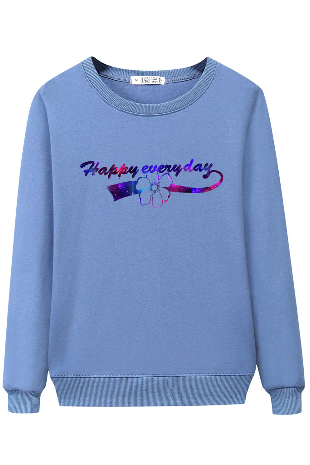 Women Lovely Printed Style Warm Round Neck Breathable Sweatshirt