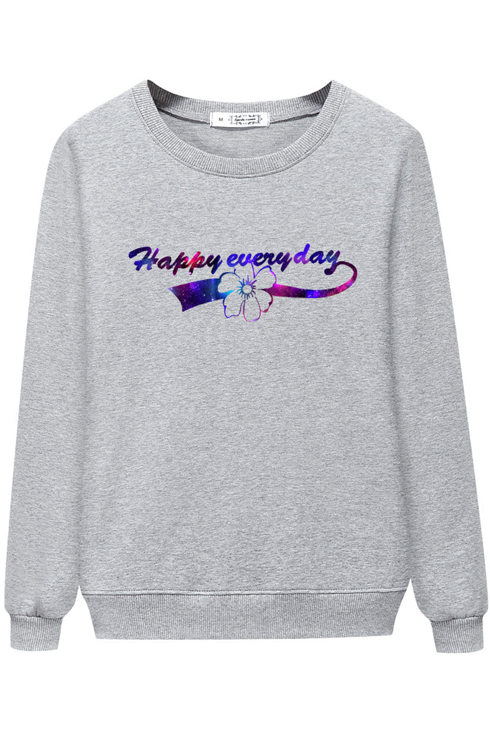Women Lovely Printed Style Warm Round Neck Breathable Sweatshirt