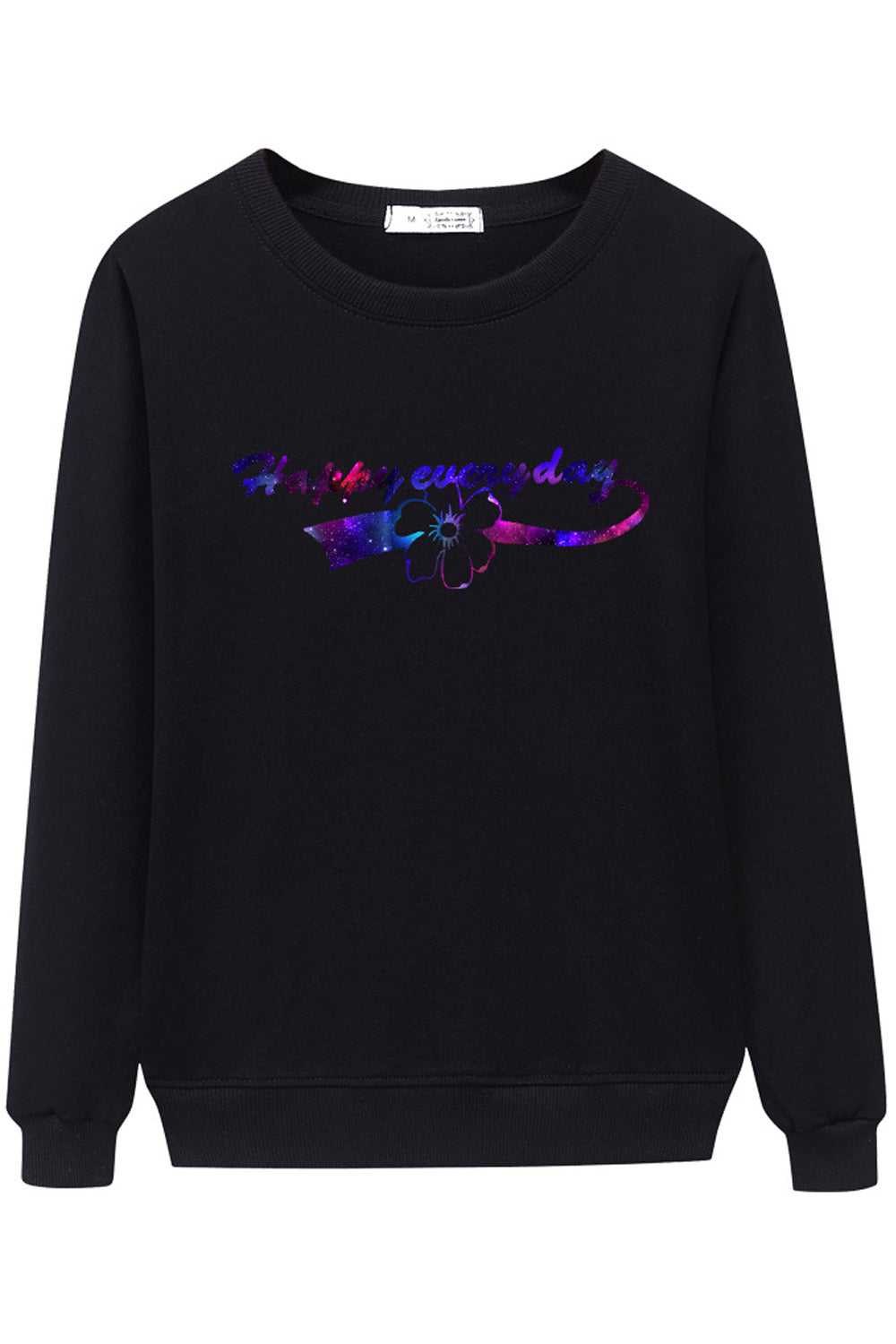 Women Lovely Printed Style Warm Round Neck Breathable Sweatshirt