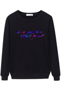Women Lovely Printed Style Warm Round Neck Breathable Sweatshirt