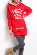 Women Classic Printed Pattern Thick Long Sleeve Hoodie