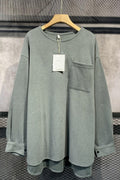 Women Simple Styled Casual Long Sleeve Thick Breathable Sweatshirt
