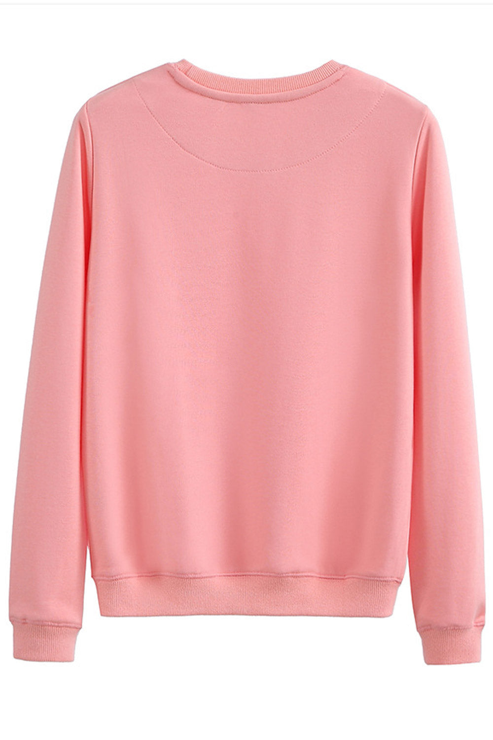 Women Simple Styled Warm Solid Colored Casual Sweatshirt