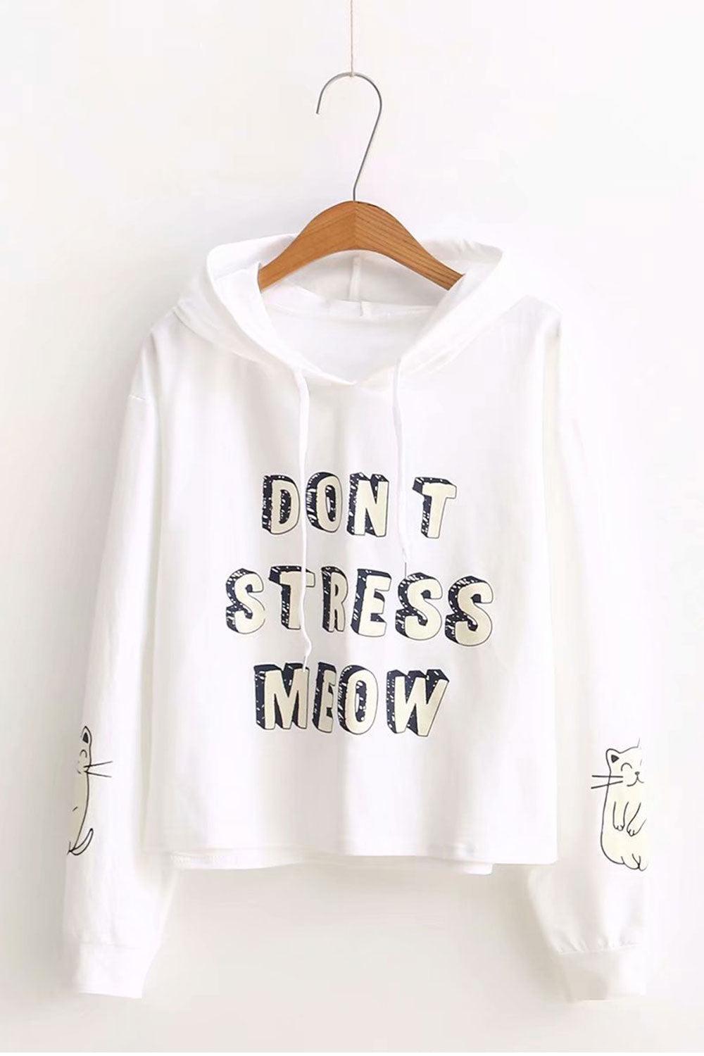 Women Magnificent Letter Printed Long Sleeve Casual Hoodie