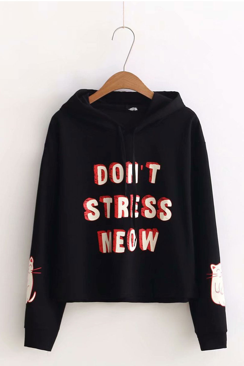 Women Magnificent Letter Printed Long Sleeve Casual Hoodie
