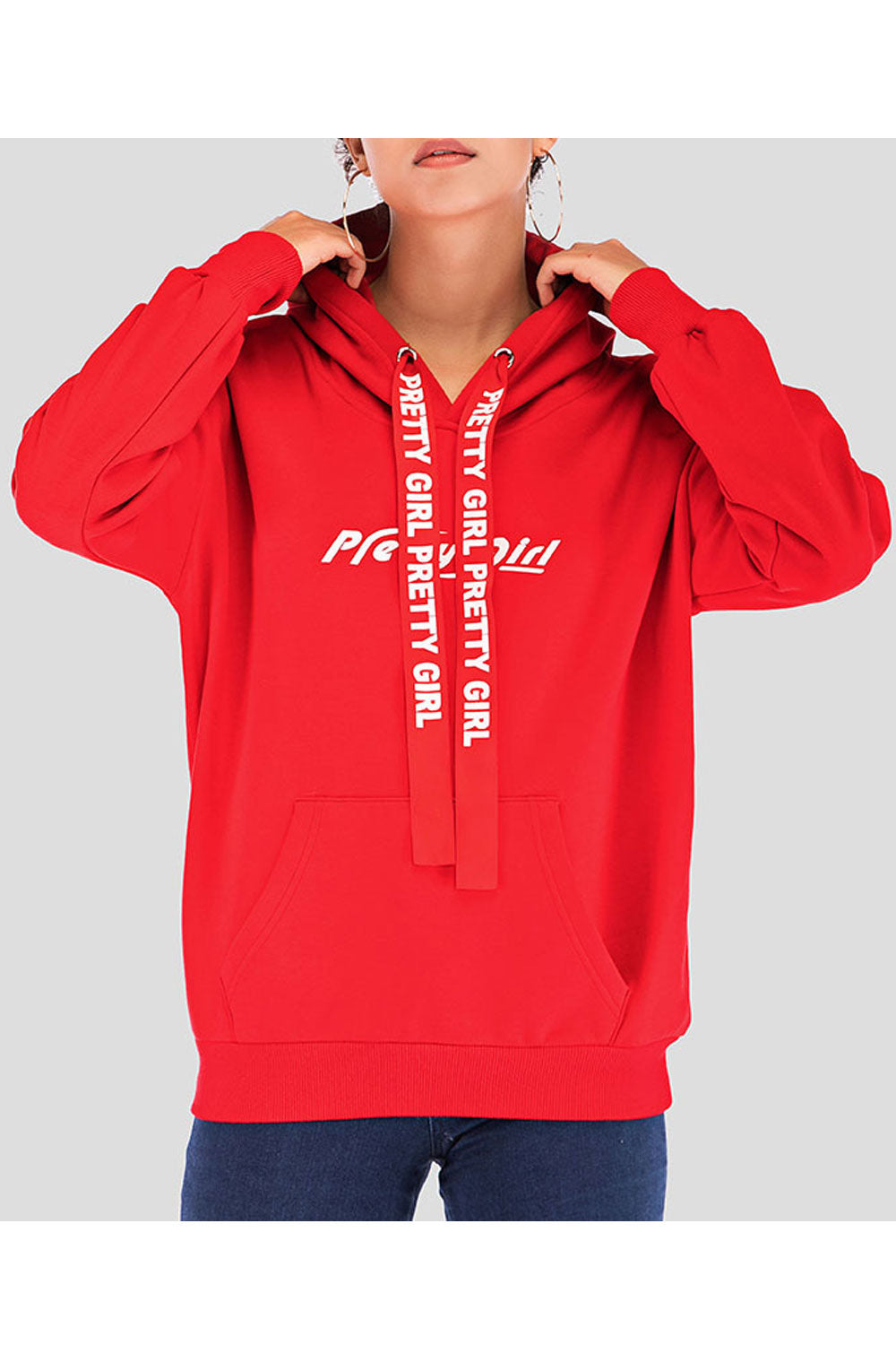 Women Ribbed Cuff & Hem Solid Colored Long Sleeve Thick Stylish Hoodie