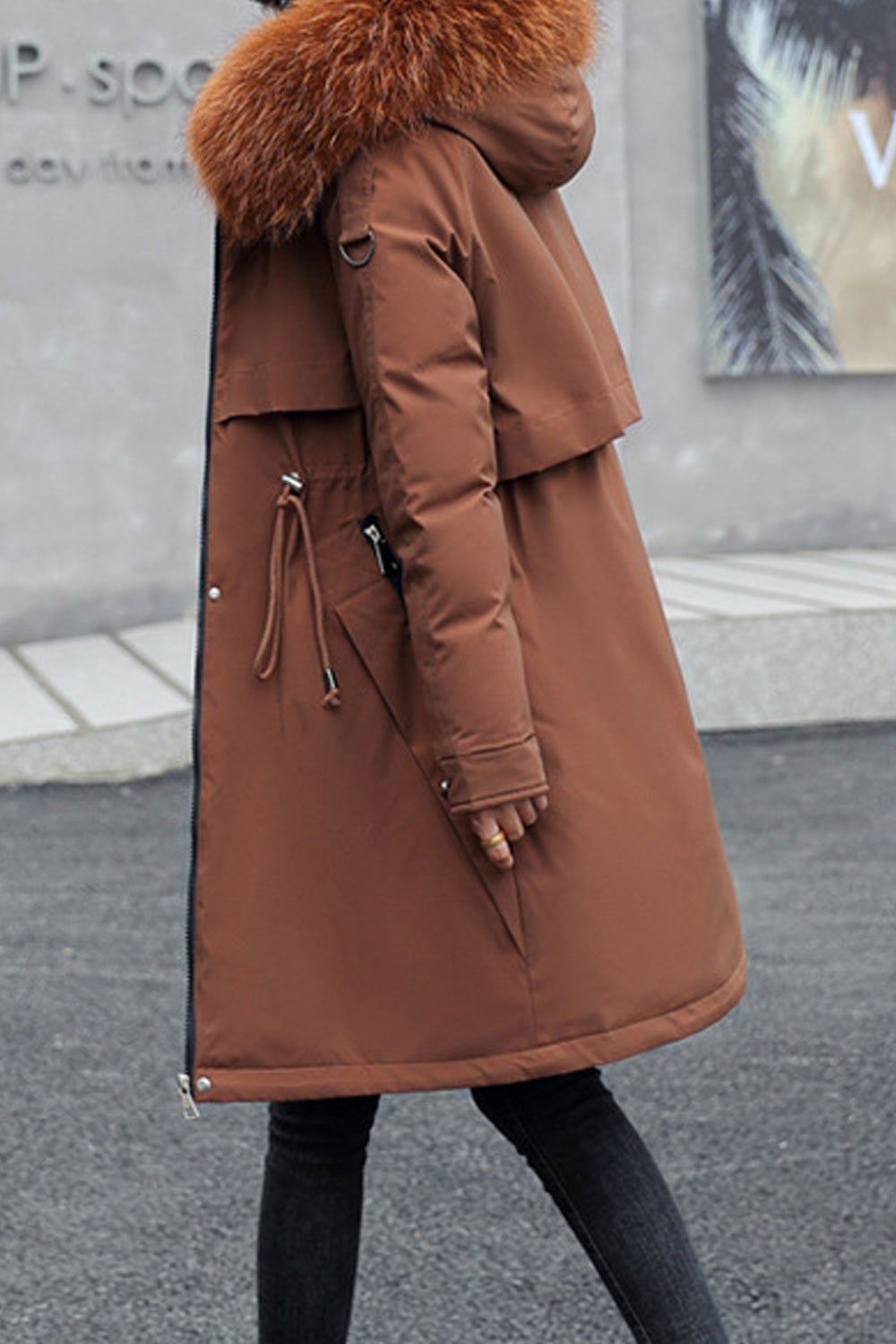 Women Charming Solid Colored Full Zip Up Warm Padded Casual Winter Jacket