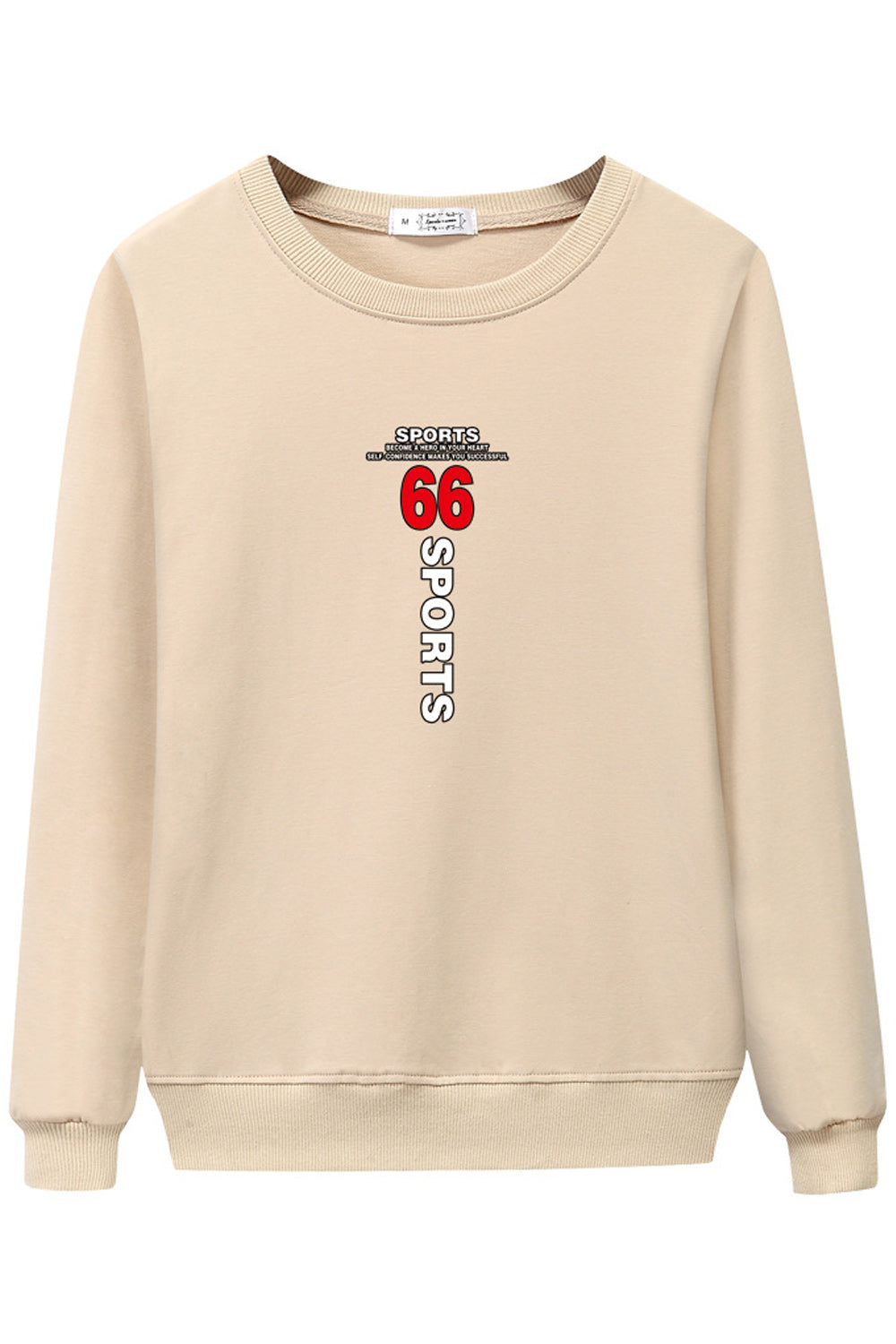 Women Easy Round Neck Ribbed Cuff Perfect Winter Sweatshirt