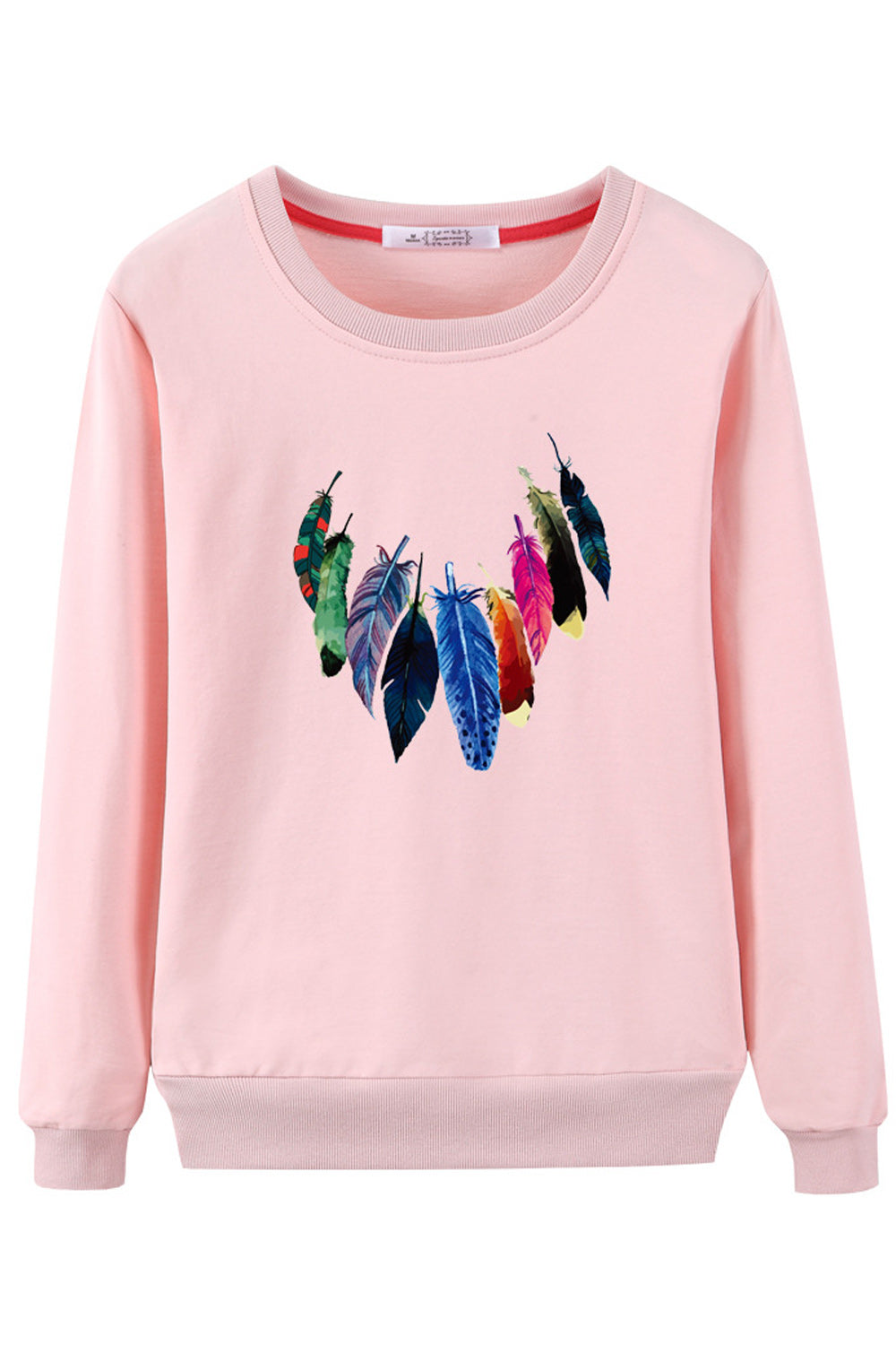 Women Beautiful Printed Style Casual Thick Round Neck Sweatshirt