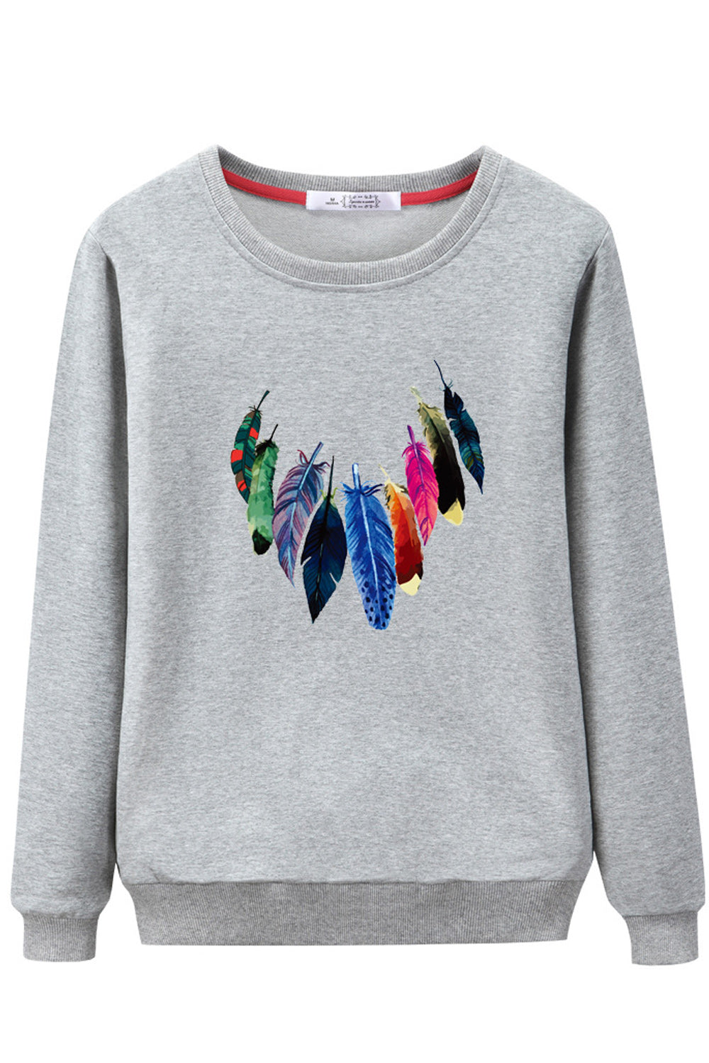 Women Beautiful Printed Style Casual Thick Round Neck Sweatshirt