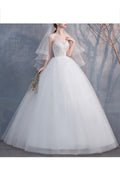 Women Beautiful Sequins Decorated Loose Breathable Long Skirt Wedding Dress