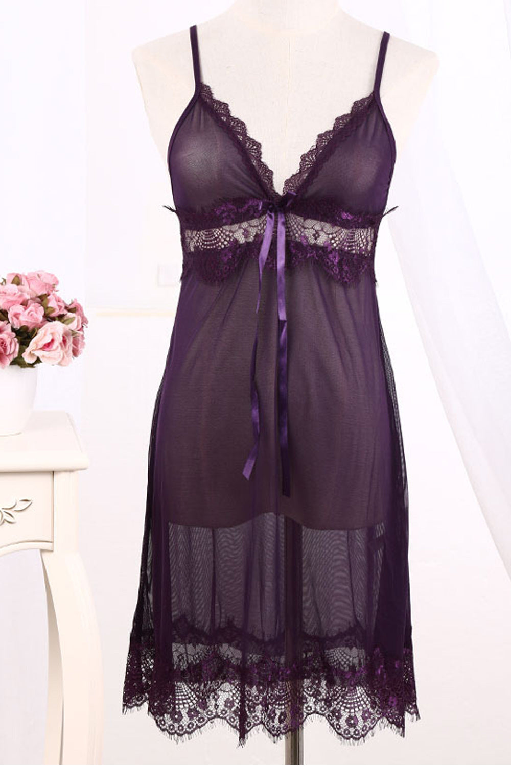 Women Breathable Easy Strap Neck Solid Colored Lingerie