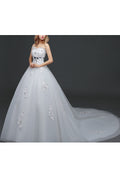 Women Flower Decorated Breathable Loose Long Skirt Wedding Dress