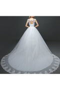 Women Round Neck Short Sleeve Slim Fit Loose Skirt Wedding Dress