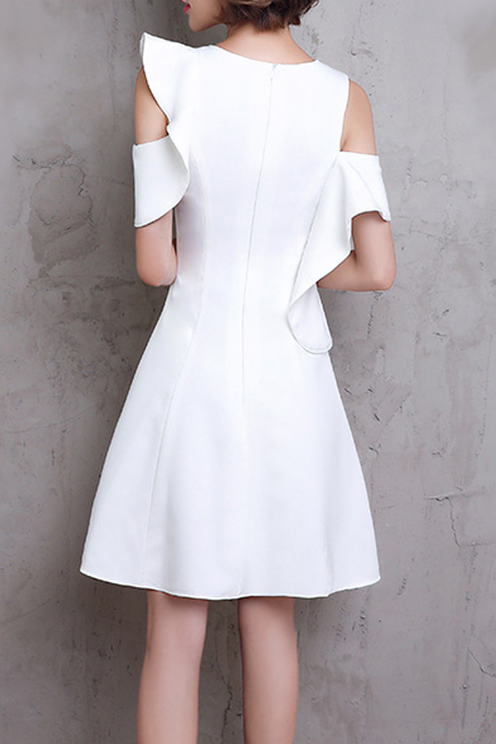 Women Round Neck Short Skirt Comfortable Classy Evening Party Dress