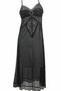 Women Thin Strap Neck Full Length Breathable Solid Colored Lingerie