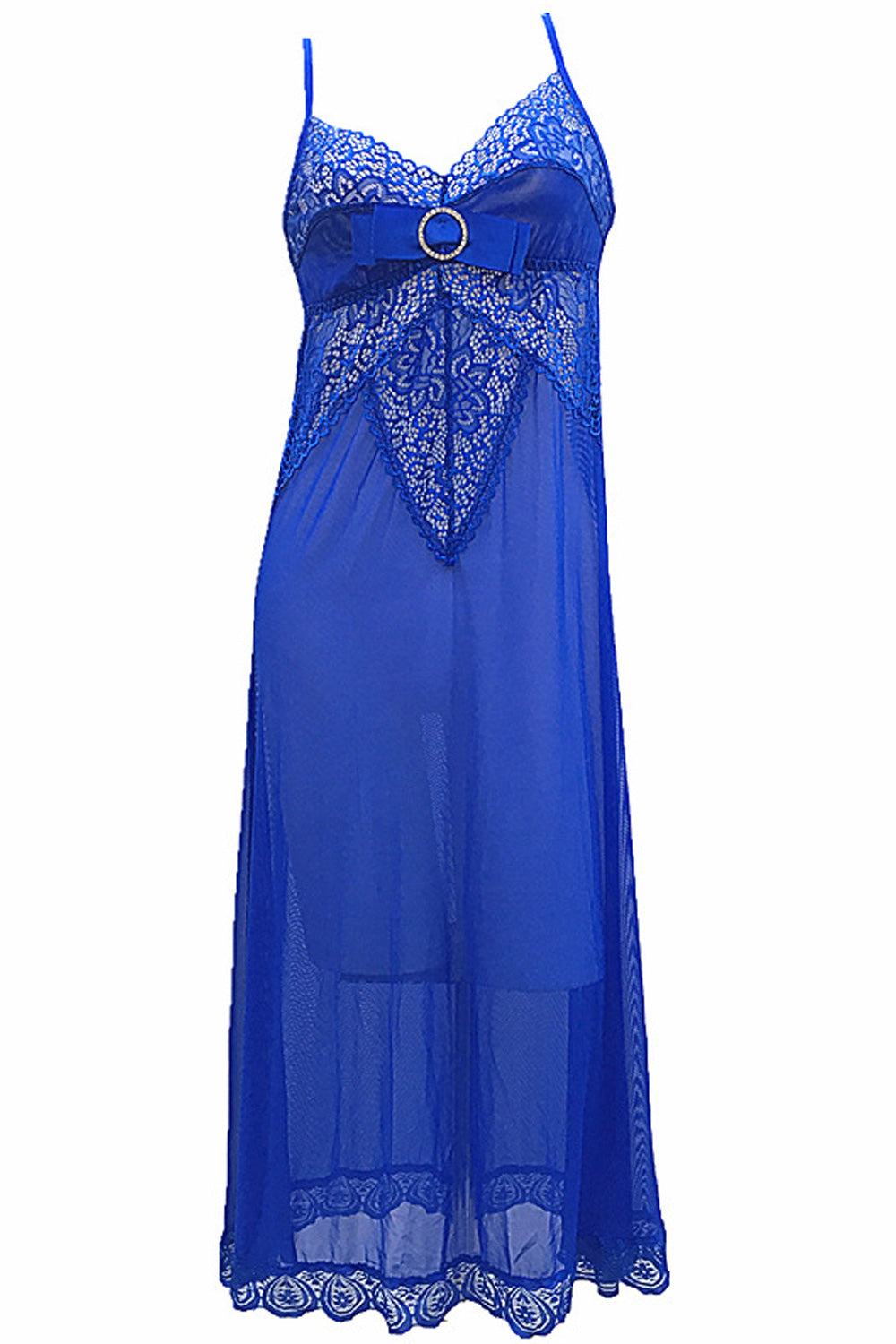 Women Thin Strap Neck Full Length Breathable Solid Colored Lingerie