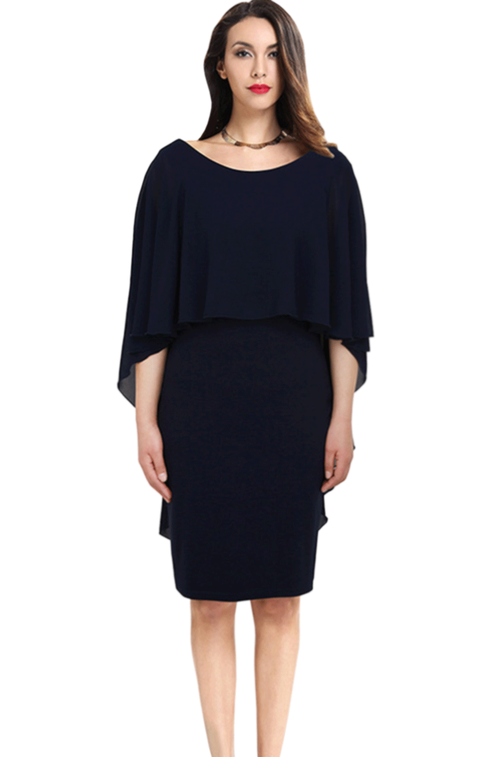 Women Soft Lace Transparent Stylish Sheath Dress