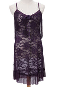 Women Beautiful Solid Colored Ruffled Lace Hem Stylish Lingerie