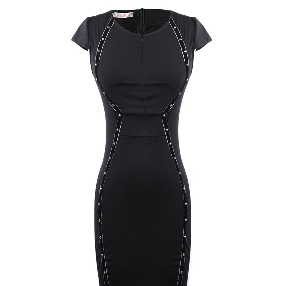 Elegant Pencil Style Cup Sleeves Dress