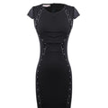 Elegant Pencil Style Cup Sleeves Dress