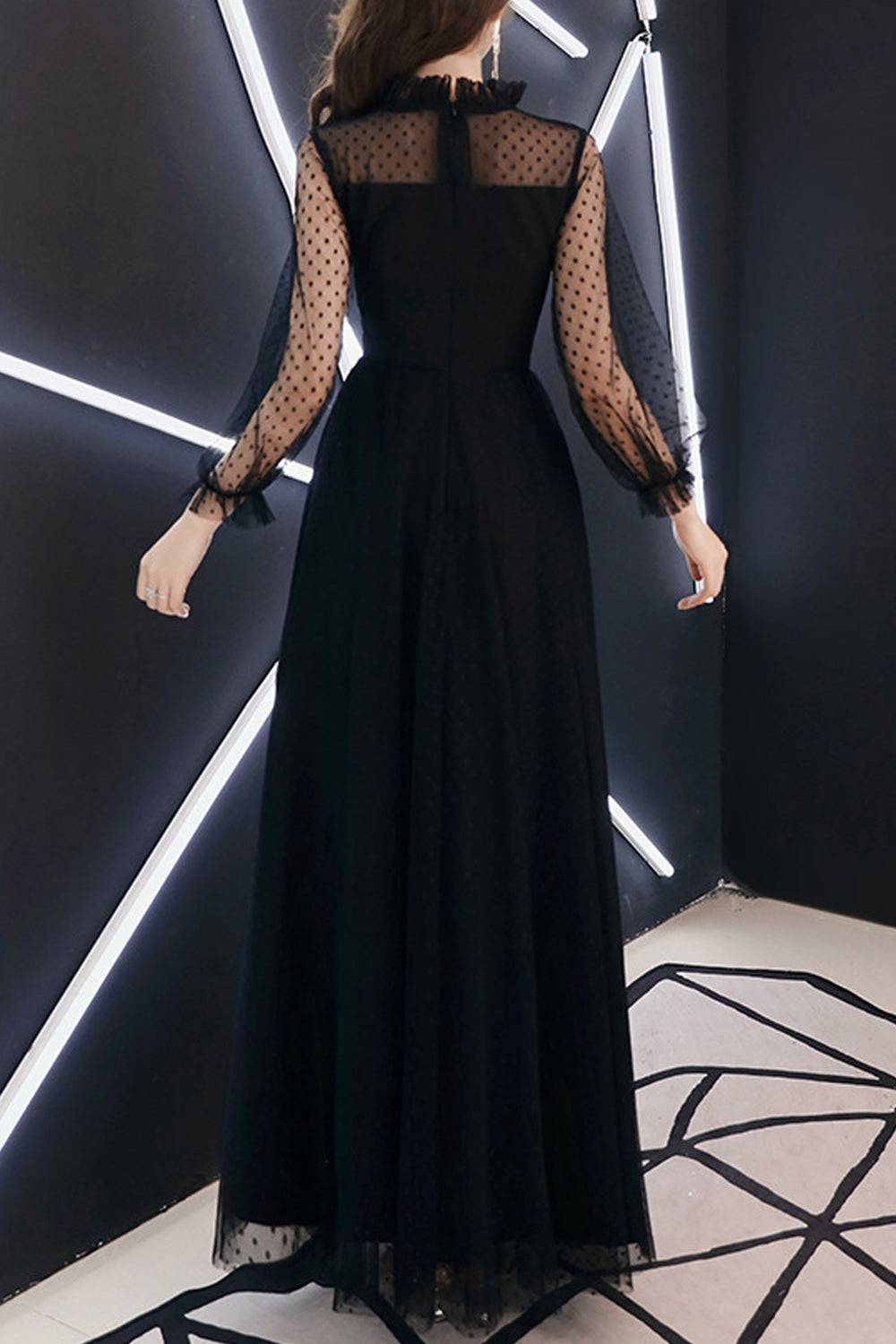 Women Long Solid Colored Long Sleeve Charming Wedding Party Dress