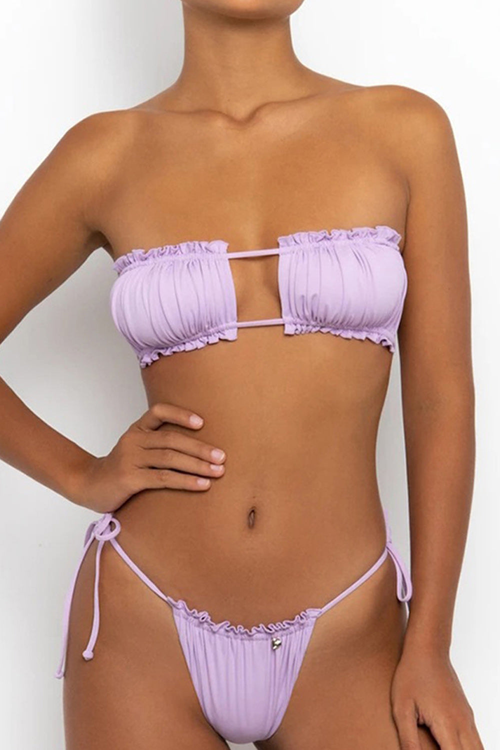 Women Awesome Two Piece Off-Neck Cute Summer Swimwear