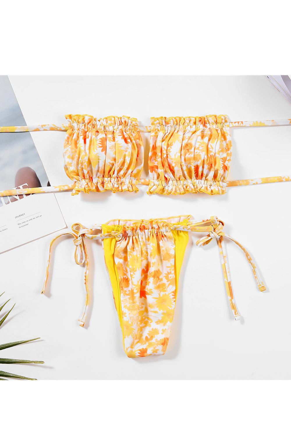 Women Stretchable Printed Pattern Lovely Two Piece Swimwear