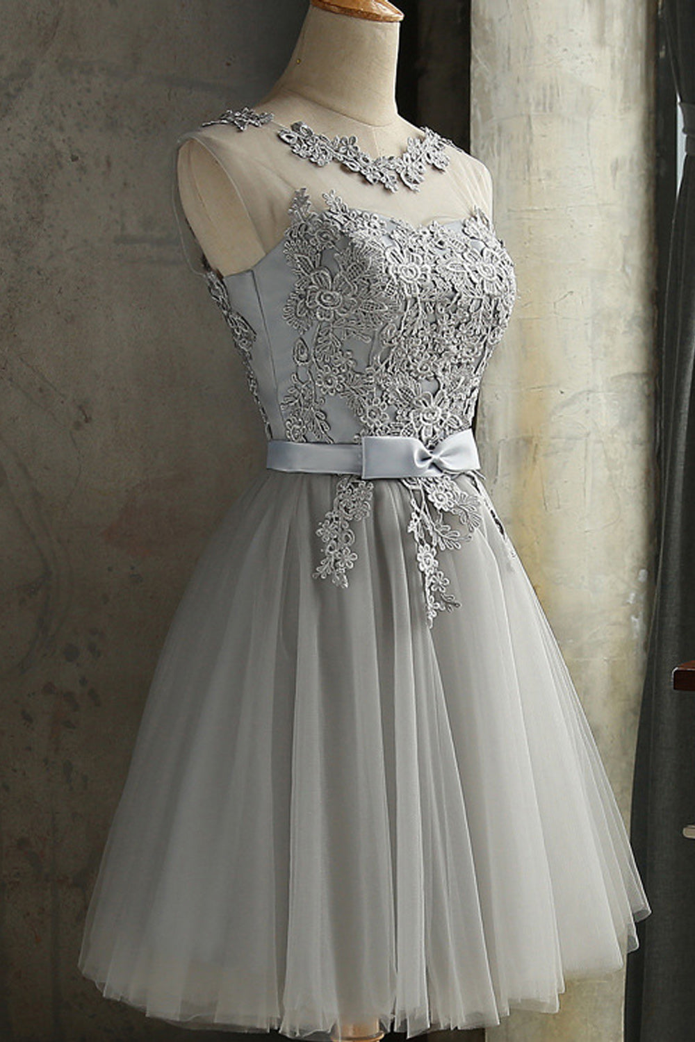 Women Lace Embroidery Charming Solid Colored Breathable Evening Party Dress