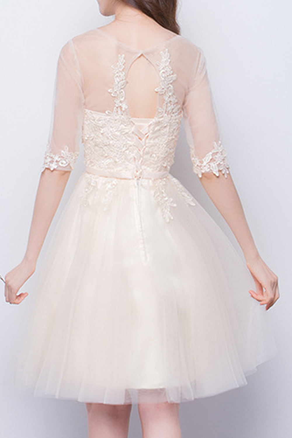 Women Transparent Sleeve Thin Skirt Cool Stylish Evening Party Dress