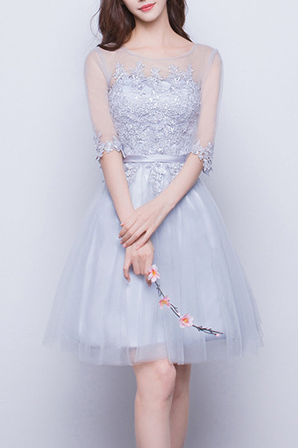 Women Transparent Sleeve Thin Skirt Cool Stylish Evening Party Dress