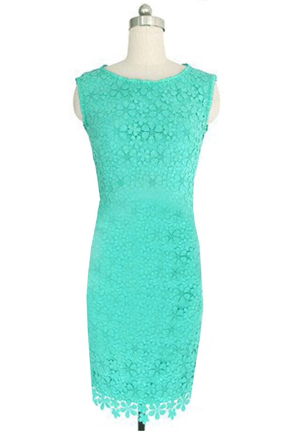 Women's Summer Lace Sleeveless Pencil Style Dress