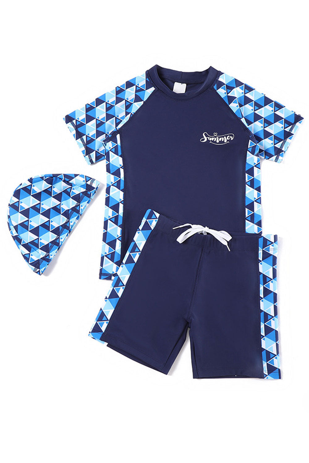 Baby Boys Awesome Printed Pattern Drawstring Waist Convenient Swimwear