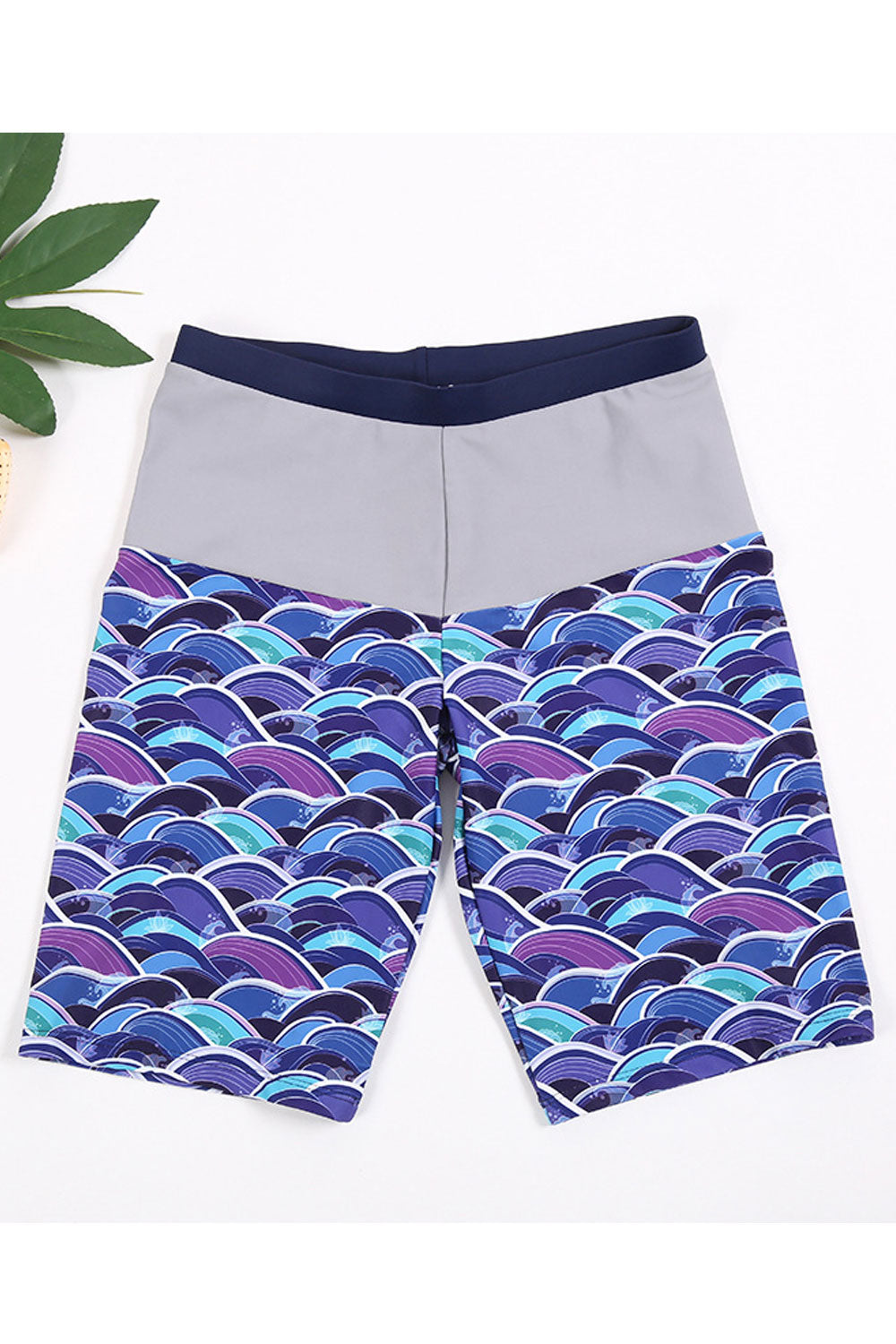 Baby Boys Drawstring Waist Printed Style Swimwear Short