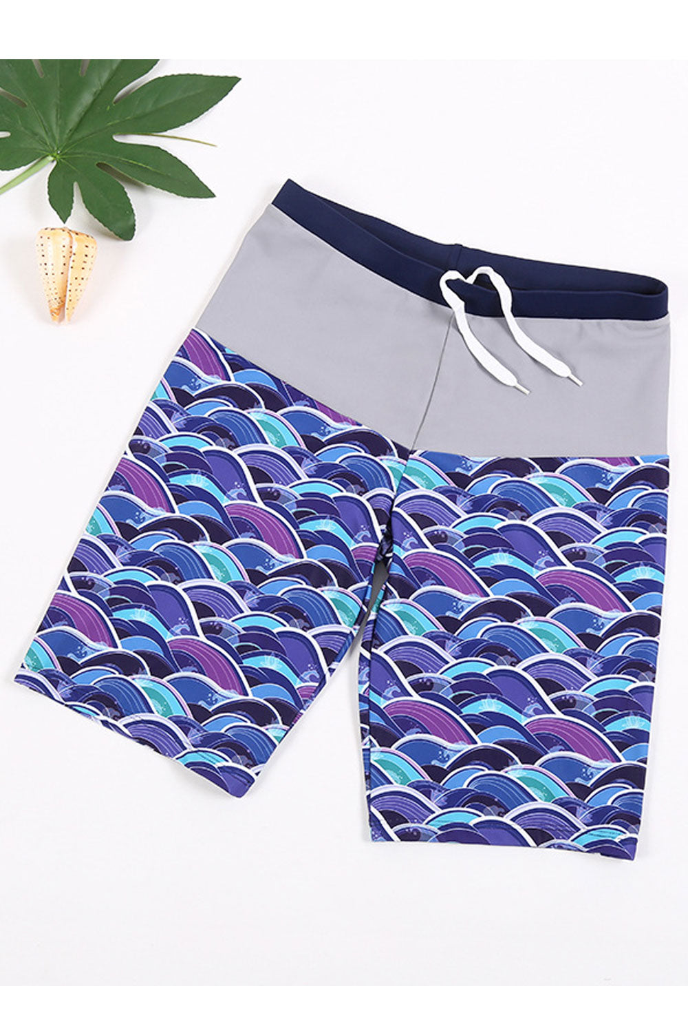 Baby Boys Drawstring Waist Printed Style Swimwear Short