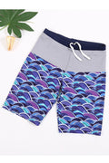 Baby Boys Drawstring Waist Printed Style Swimwear Short