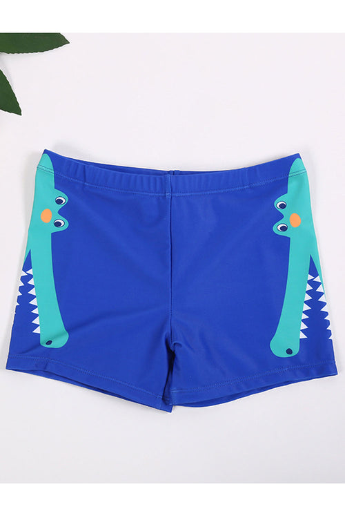 Baby Boys Cartoon Printed Elastic Waist Breathable Swimwear Short