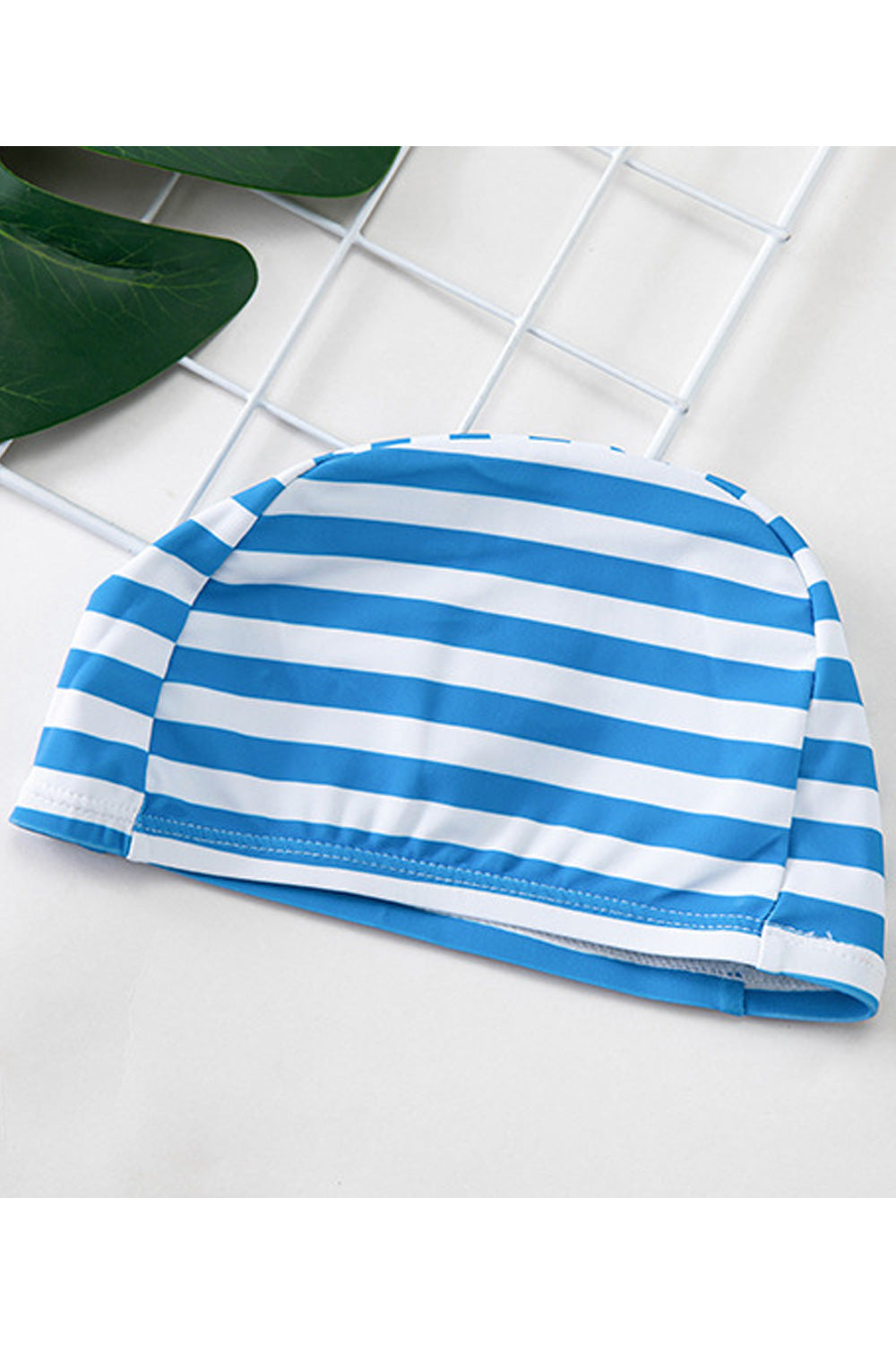 Baby Boys Elegant Striped Pattern Two Piece Short Sleeve Summer Swimwear