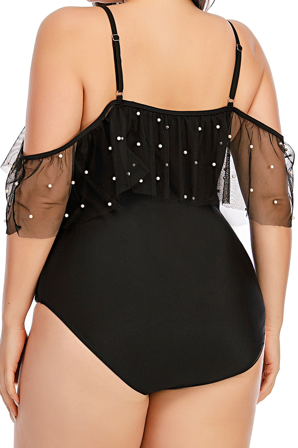 Women Classic Adjustable Strap One Piece Thin Net Slim Fit Swimwear