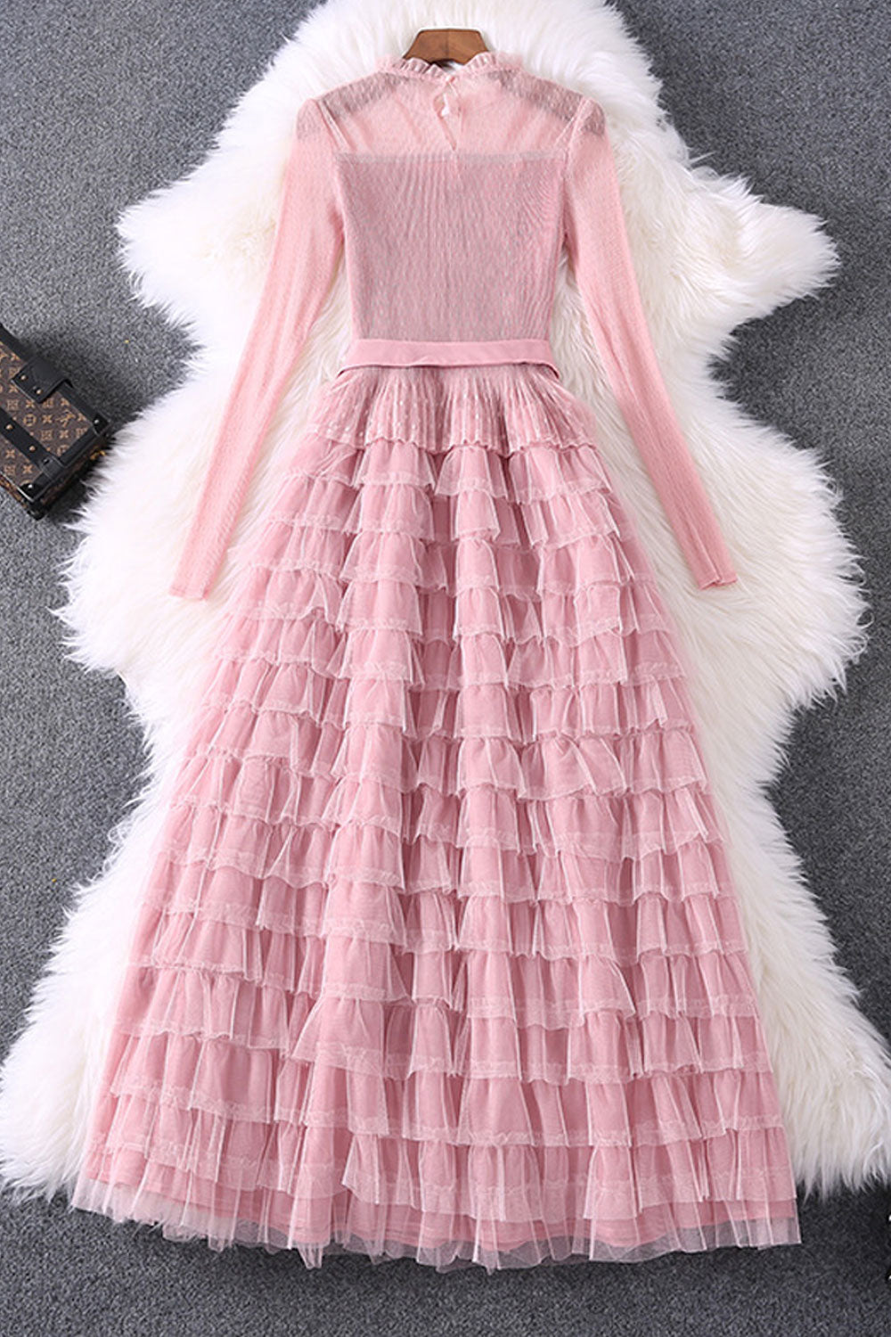 Women Long Sleeve Solid Colored Long Length Beautiful Dress