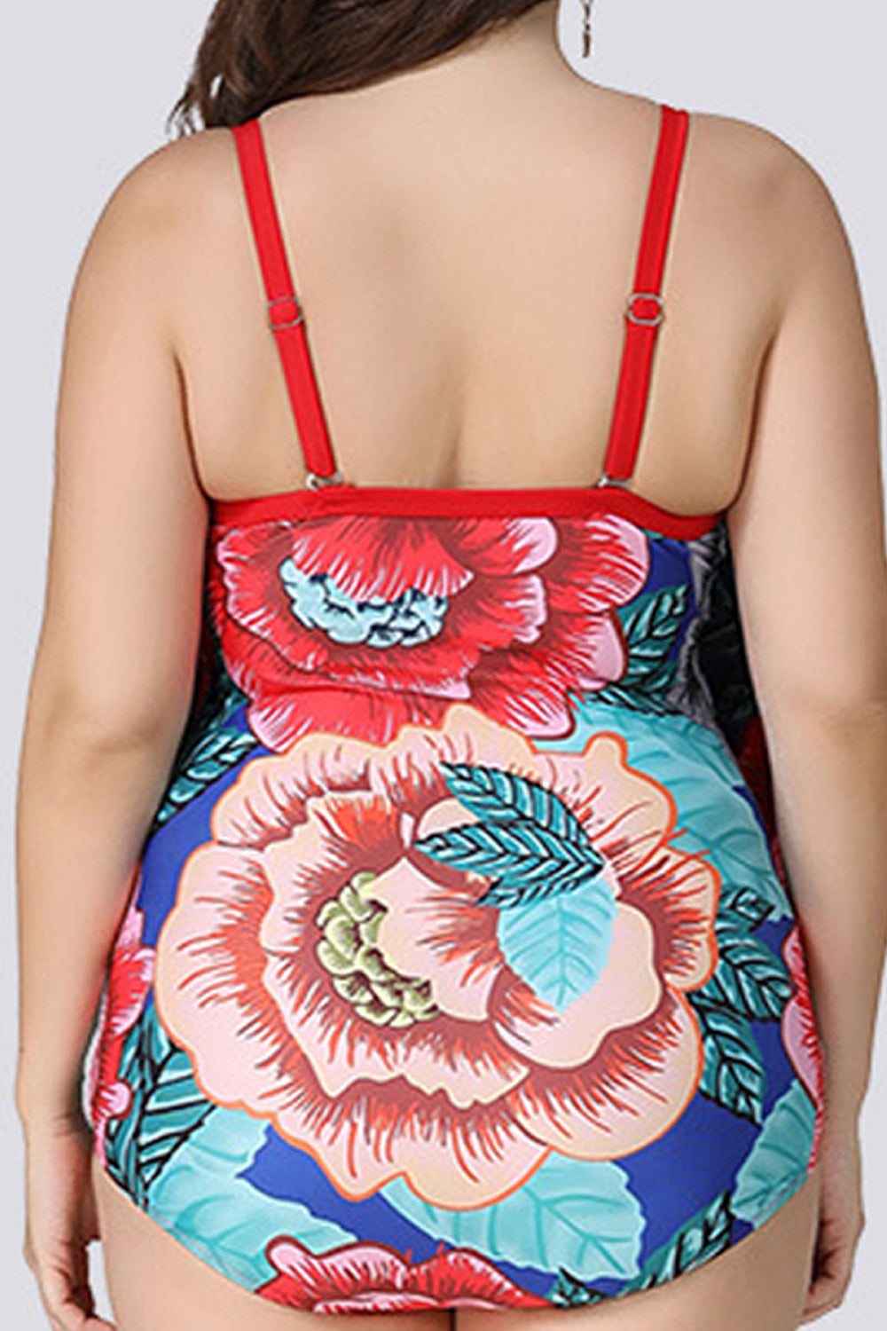 Women Splendid One Piece Flower Printed Adjustable Strap Trendy Swimwear